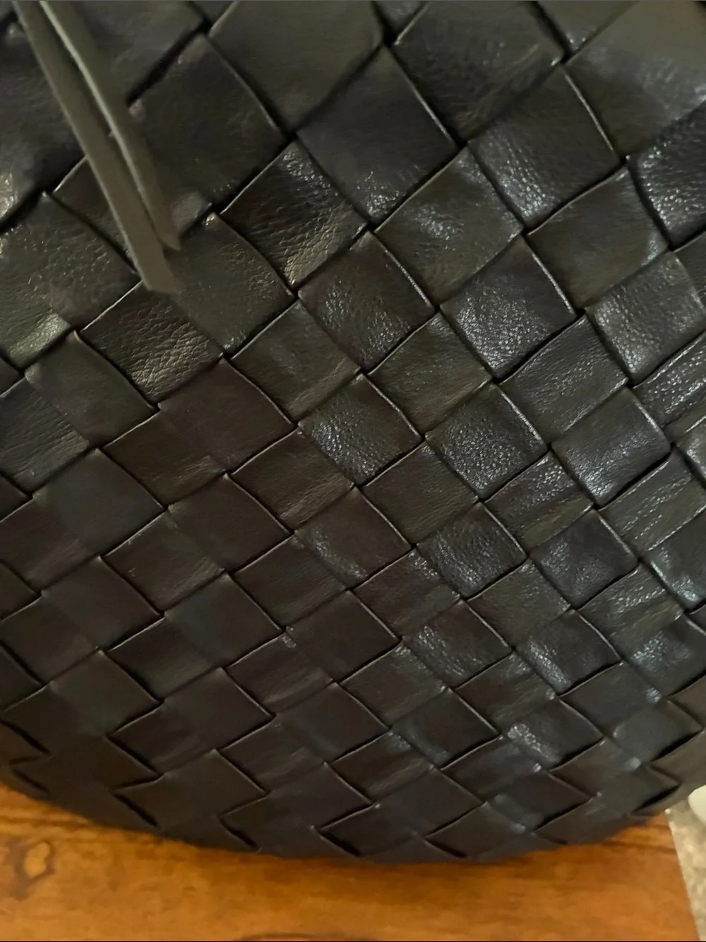 Hobo black Woven genuine Leather shoulder bag